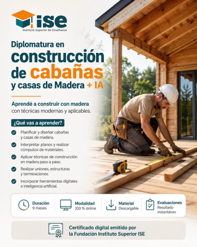 Diplomatura en construcción de cabañas y casas de Madera + IA