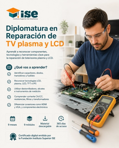 Diplomatura en Reparación de TV plasma y LCD + IA
