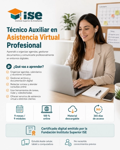 Técnico Auxiliar en Asistencia Virtual Profesional